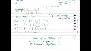 Max subarray Sum - Bruteforce Method