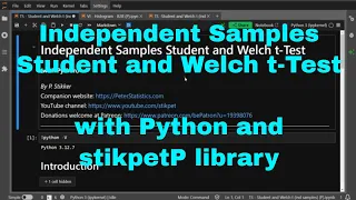 Python - Independent Samples Student and Welch t-test with stikpetP