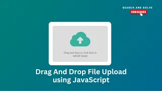 How To Create Drag And Drop Image Uploader Using HTML CSS and JavaScript Drag and Drop File Upload