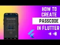 How to create passcode screen in flutter