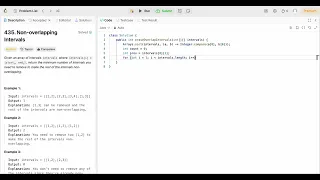 LeetCode 435 Non-overlapping Intervals Java