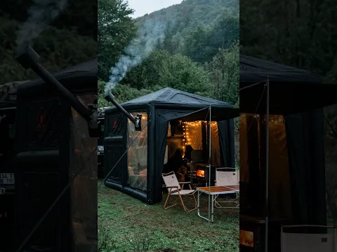 Dubleks Çadırla Yağmurlu Kamp