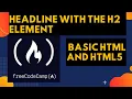 Basic HTML and HTML5 Headline with the h2 Element freecodecamp h1 vs h2 tag Html And Css Hindi