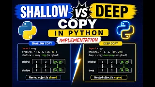 Shallow Copy vs Deep Copy in Python Complete Implementation with Examples Python Tutorial