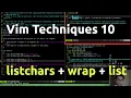 Vim Techniques 10 - listchars wrap list