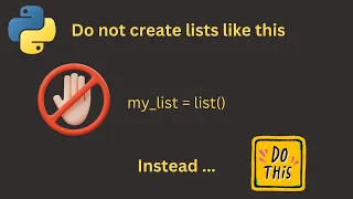 Python List Performance Optimize List Creation for Faster Code