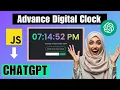Advanced Digital Clock with ChatGPT JavaScript Date Time Alarm JavaScript Mini Project