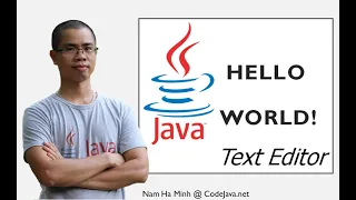 Java Hello World for beginners JDK 8 Text editor javac java command-line tools