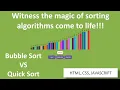 ASMR Programming - Bubble Sort vs Quick Sort Sorting Visualization