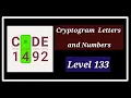 Cryptogram Level 133 Letters and Numbers
