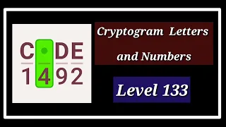 Cryptogram Level 133 Letters and Numbers