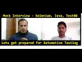 Learn from Mock Interview for Automation Testing Selenium Java TestNG GitHub