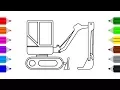 Coloring Excavator How to Draw Excavator Easy for Kids Excavator Colouring Pages