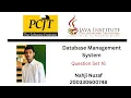 Question Set 16 Database Management System 1 Java Institute