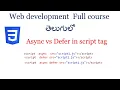 Async and defer in JavaScript Async in JavaScript Defer in Javascript JavaScript for beginners