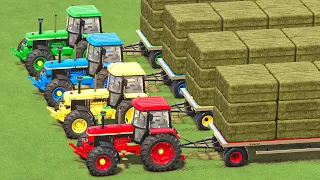 Mini TRACTOR OF COLORS! Is it possible? Lawn mowing and Baling! with Mini tractors? FS25