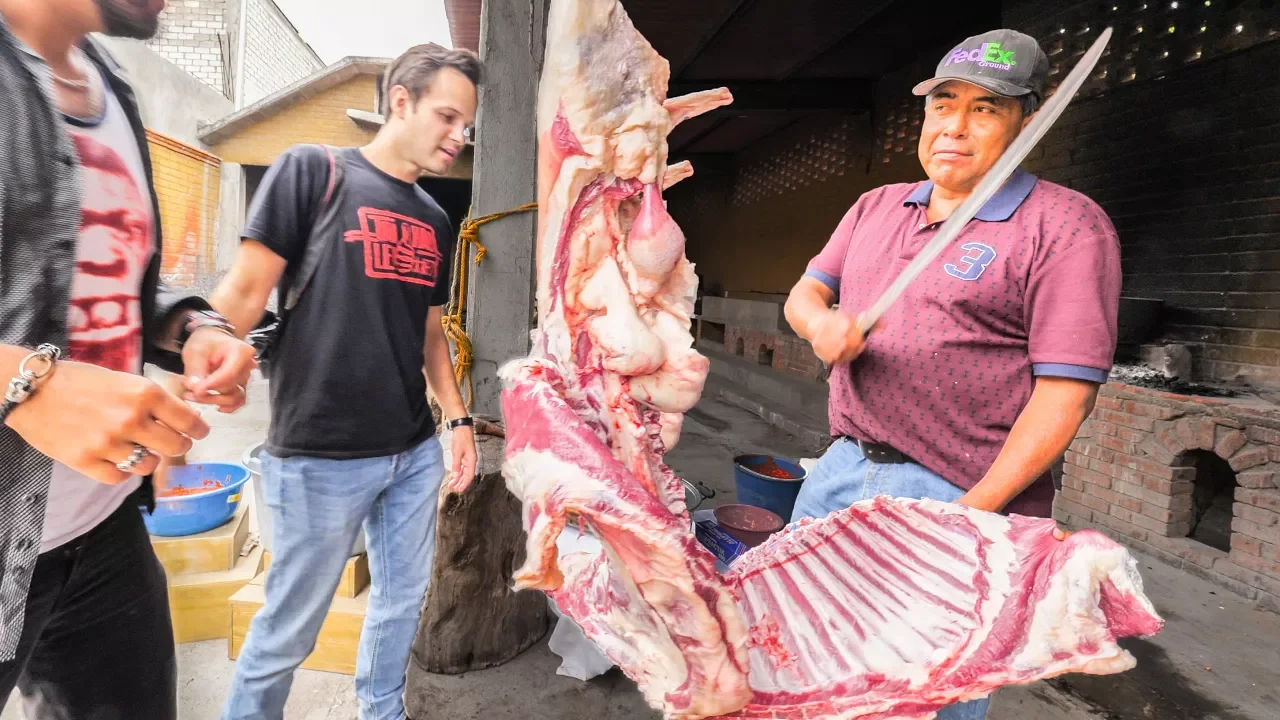 Mexican Food MEAT NINJA | Trying to Eat A WHOLE 80 KG Lamb ⚔️The Most SATISFYING Mexican Street Food