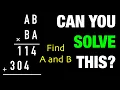 What is the hidden value of A and B 5th Grade Math Olympiad