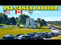 Crossing the USA - Canada Border on Foot Peace Arch Park 4K Walking Tour