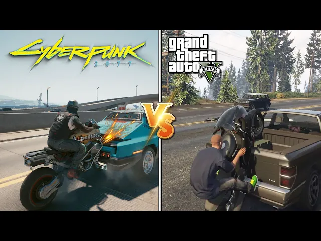 Cyberpunk 2077 Physics vs. GTA 5 Physics