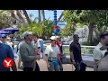 Download Lagu JD Vance protesters line Disneyland resort as he takes family holiday amid immigration raids