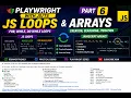 Playwright with Part 6 JavaScript Loops For While Do While Arrays Explained