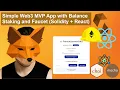 Build a Web3 P App Balance Staking Faucet Solidity React Hardhat Chai