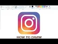How to draw INSTAGRAM Logo using Microsoft Paint Drawing Instagram Logo Famous Logo Drawing