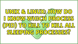 Unix Linux How do I know which process PID to kill to kill all sleeping processes
