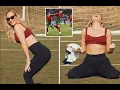 Paige Spiranac takes top off and performs Ronaldo s Siu as she tries iconic celebrations