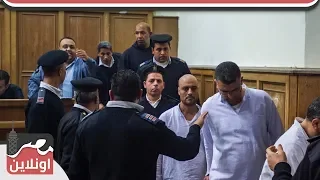 لحظه وصول متهمين حادث محطه مصر إلى محكمه جنايات القاهرة دندنها
