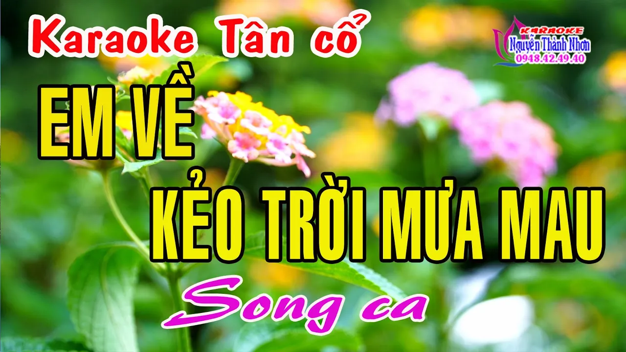 Karaoke tân cổ EM VỀ KẺO TRỜI MƯA MAU - Tuan Tran &