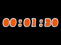 1 Minute and 30 Seconds Countdown Timer with Alarm Chapters - Orange White