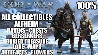 God Of War Ragnarok Alfheim All Collectibles Guide - All Ravens Chests Favours Artefacts etc