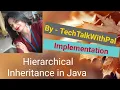 Inheritance in Java Hierarchical inheritance JavaTutorial Inheritance