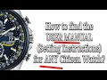 How to find the USER MANUAL setting instructions for any Citizen watch