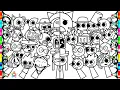 Incredibox Sprunki Coloring Pages How to Color All Original Sprunki vs All Horror Sprunki