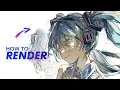 How to RENDER Digital Art Just Ball XPPen Artist Pro 16 Gen 2