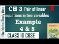 cbse 10th maths chapter 3 example 4 5 pair of linear equations CBSE NCERT solutions