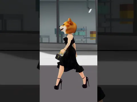 Bacon Hair and a beautiful girl in heels in Roblox Brookhaven