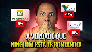 Ações da Petrobras (Petr4), VALE(VALE3) e TAESA (TAEE11) em QUEDA! A VERDADE que ninguém te contou!
