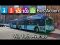 NYCT Bus M4 M5 M102 M103 Q32 via 10th Avenue