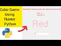 How to make an COLOR GAME using tkinter module in python