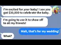 Apple My ex who had cheated on me before has started to message me about carrying my baby