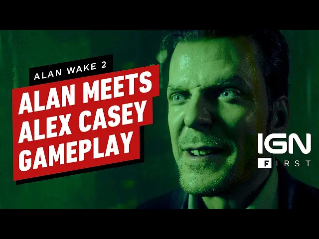 Alan Wake 2: Alan Meets Alex Casey Gameplay Clip (4K RTX) - IGN First