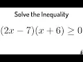 Solve the Polynomial Inequality using the Test Point Method