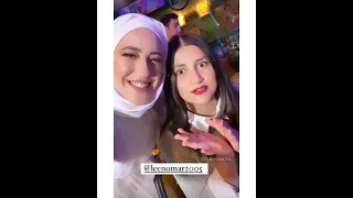 لين الصعيدي في حفلة ميلاد فاطمة دبابنة 