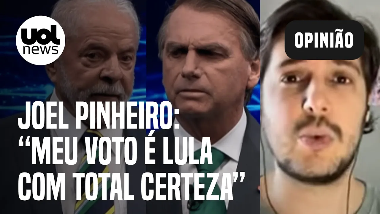 Joel Pinheiro declara voto em Lula: 'Possibilidade de votar em Bolsonaro está descartada'