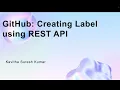 GitHub Creating Label using REST API
