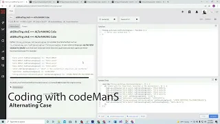 Archived Codewars 8 kyu altERnaTIng cAsE to ALTerNAtiNG CaSe JavaScript